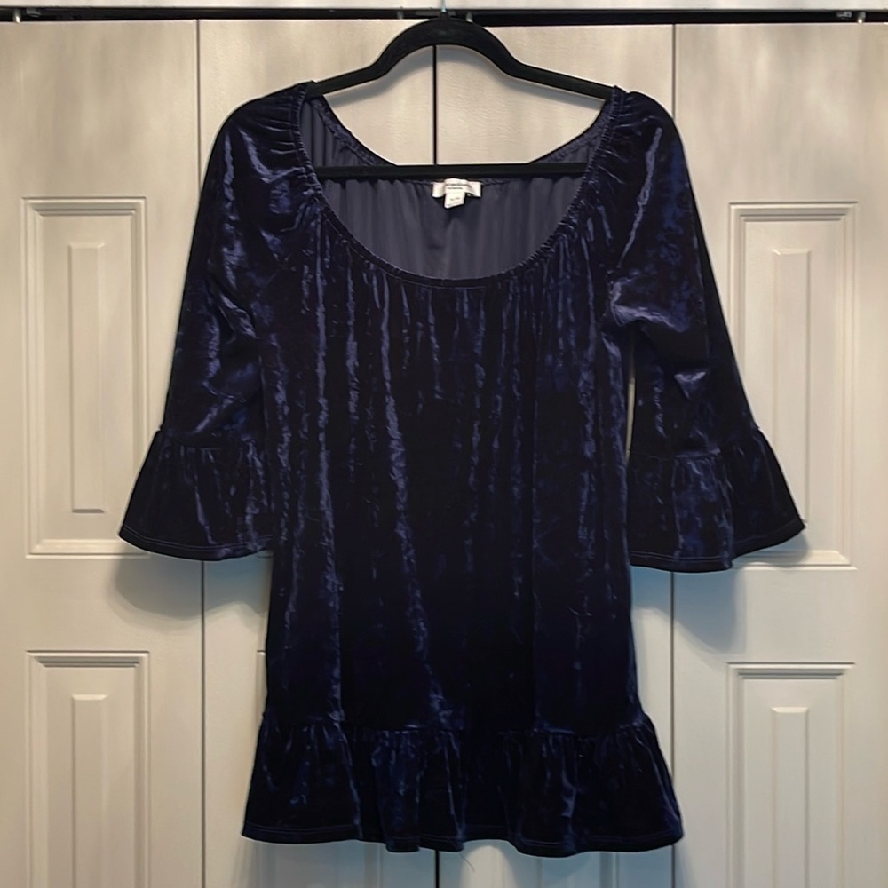 Blue velvet velour